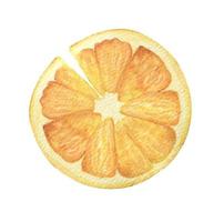 aquarellscheibe orange mit riss. einzelnes element handgezeichnet. für Druck, Karteneinladung. foto