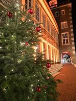 borken stadt zur weihnachtszeit foto