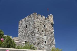 Turm der Burg von Bodrum in der Türkei foto