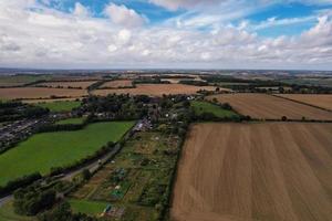 Luftaufnahmen und Hochwinkelansicht der britischen Landschaft, Drohnenaufnahmen foto