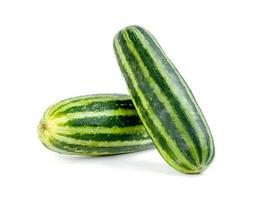 Gurke oder Cucumis Melo isoliert auf weißem Hintergrund foto