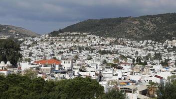 stadt bodrum an der ägäischen küste der türkei foto