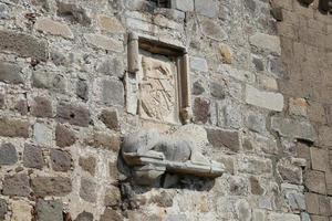 Rittersymbole in der Burg von Bodrum foto