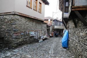 Straße im Dorf Cumalikizik, Bursa, Türkei foto