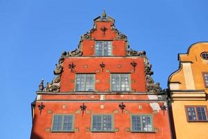 Gebäude in Stortorget Place, Stockholm, Schweden foto