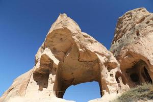 Felsformationen im Zelve-Tal, Kappadokien, Nevsehir, Türkei foto