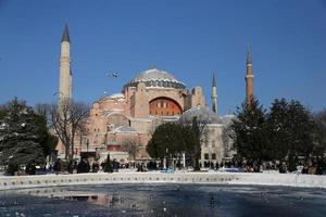 hagia sophia museum in der stadt istanbul, türkei foto