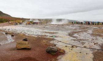 Strokkur-Geysir in Island foto