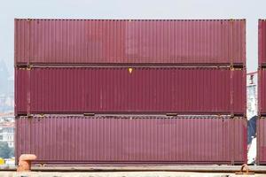 Container in einem Hafen foto