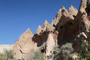 Felsformationen im Zelve-Tal, Kappadokien, Nevsehir, Türkei foto