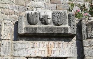 Rittersymbole in der Burg von Bodrum foto
