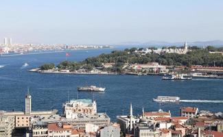 Karakoy und Topkapi-Palast in der Stadt Istanbul foto