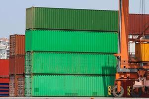 Container in einem Hafen foto