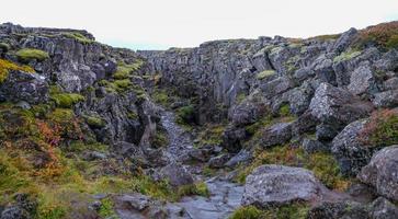 Tal im Thingvellir-Nationalpark im Südwesten Islands foto