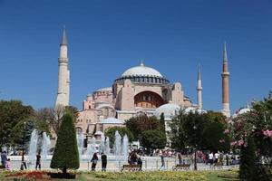 hagia sophia museum in der stadt istanbul, türkei foto