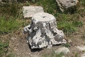 Ruinen in der antiken Stadt Hierapolis, Türkei foto