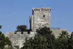 Turm der Burg von Bodrum in der Türkei foto