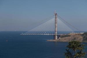 Bau der Yavuz-Sultan-Selim-Brücke foto
