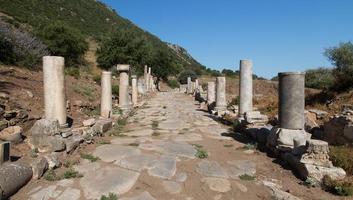 Alte Straße in Ephesus foto