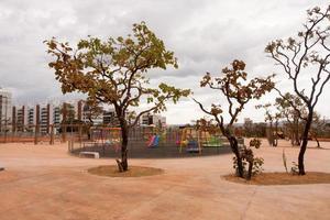 brasilia, brasilien 10. august 2022 ein neu errichteter fußballplatz im burle marx park im nordwesten von brasilia, bekannt als noroeste foto