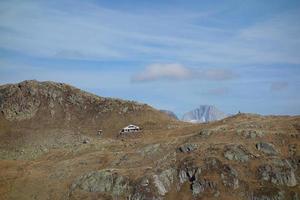 Wandern in den Schweizer Alpen foto