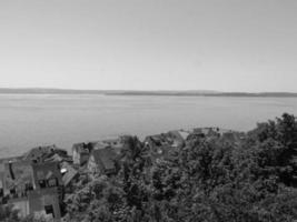 die stadt meersburg am bodensee foto