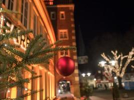 borken stadt zur weihnachtszeit foto