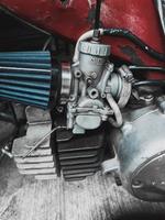Motor aus altem Motorrad foto
