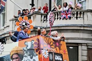 london in großbritannien im juni 2022. ein blick auf die platin-jubiläumsparade foto