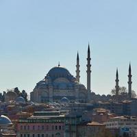 Die Suleymaniye-Moschee ist eine osmanische kaiserliche Moschee in Istanbul, Türkei. Es ist die größte Moschee der Stadt. foto