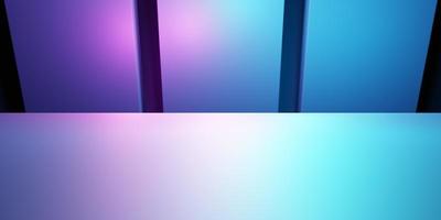 3D-Rendering von lila und blau abstrakten geometrischen Hintergrund. szene für werbung, technologie, schaufenster, banner, kosmetik, mode, business, metaverse. Science-Fiction-Illustration. Warenpräsentation foto