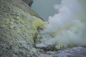 Kawah Ijen Vulkan in Ost-Java, Indonesien foto