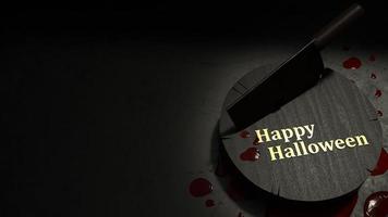 Hackmesser und Blut für Halloween-Konzept. foto