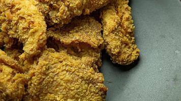 American Fried Chicken Nahaufnahme Bild für Lebensmittelinhalt. foto