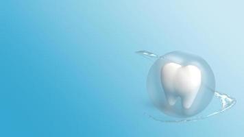 eine 3D-Darstellung der Zähne für Inhalte im Gesundheitswesen. foto