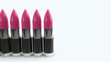 Rosa Lippenstift 3D-Rendering für Kosmetikkonzept foto