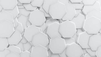 Weißer 3D-Hintergrund Abstrakte Heptagon-Musterbeschaffenheit foto