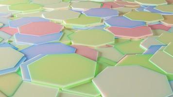 3D-Hintergrund abstrakte Heptagon-Muster-Textur foto
