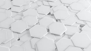 Weißer 3D-Hintergrund Abstrakte Hexagonmusterbeschaffenheit foto