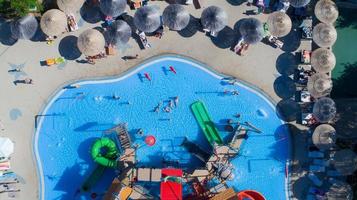 Draufsicht des Wasserparks foto