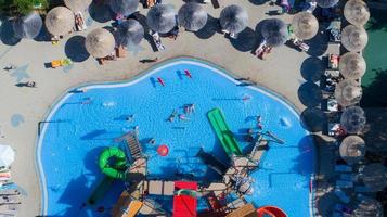 Draufsicht des Wasserparks foto