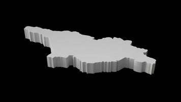 georgia 3d-karte geographie kartographie und topologie meerblaue oberfläche 3d-illustration foto