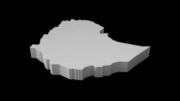 Äthiopien 3D-Karte Geographie Kartographie und Topologie Schwarz-Weiß-3D-Darstellung foto