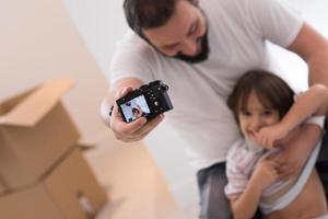 Selfie-Vater und Sohn foto