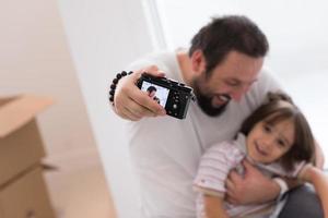 Selfie-Vater und Sohn foto