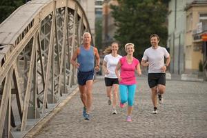 Menschengruppe Joggen foto