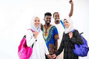 Porträt einer afrikanischen Studentengruppe foto