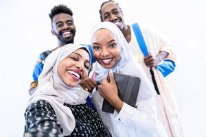 Porträt einer afrikanischen Studentengruppe foto