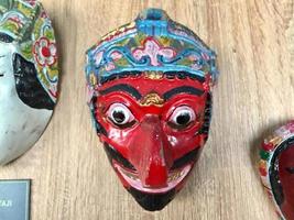 Original-Kunstmasken aus der indonesischen Kultur foto