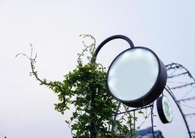 Straßenlaternenschild-Attrappen-Anzeigenfoto foto